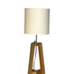 Teak Triangular Table Lamp