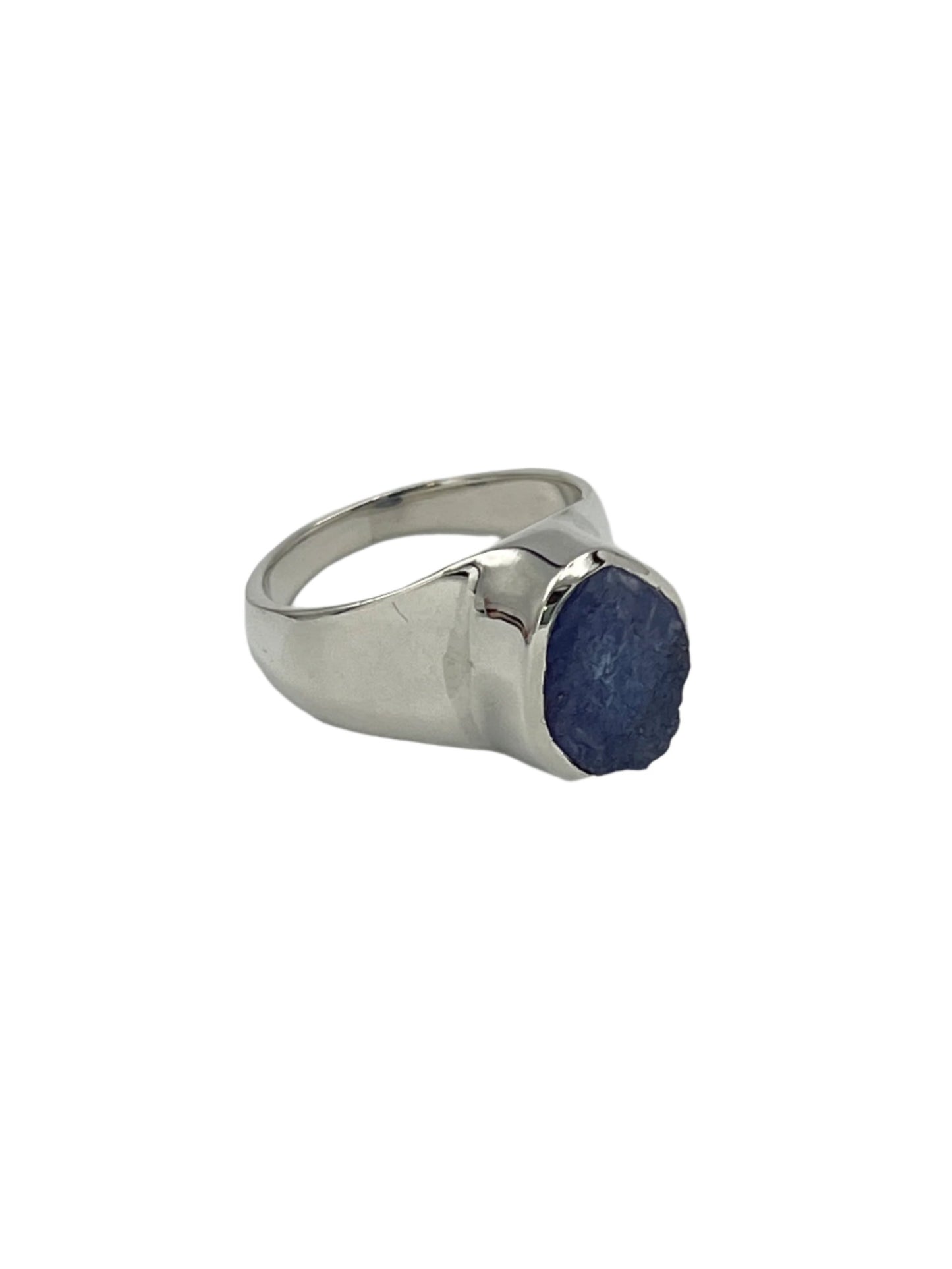 Sterling Silver Raw Tanzanite Rings