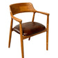 Leather Teakwood Arm Chair