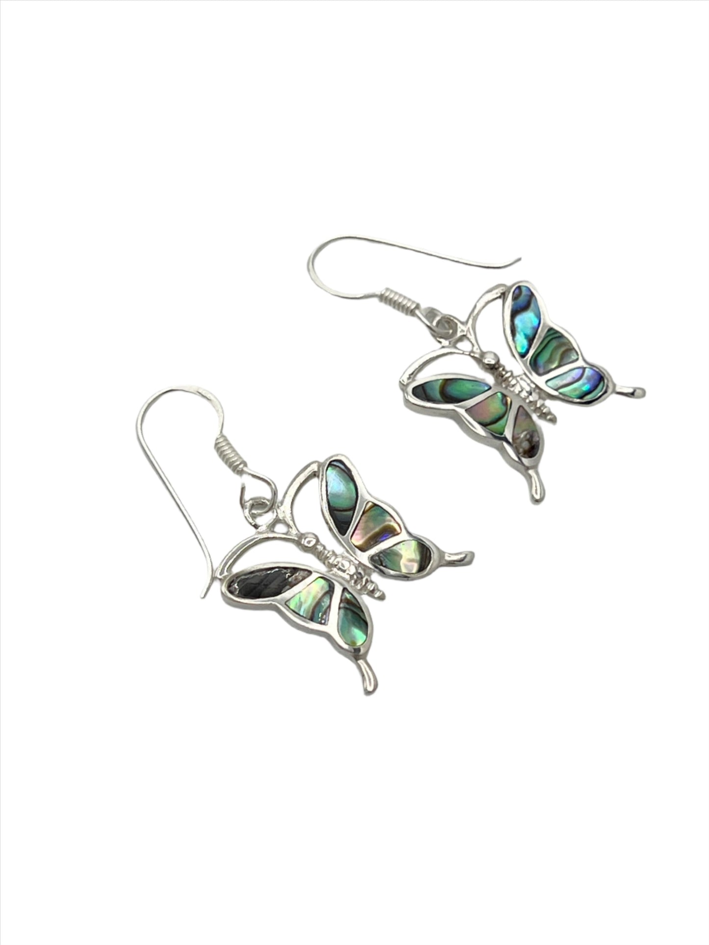 Sterling Silver Shell Butterfly Earrings