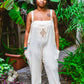Desert Rose Block Print Overalls
