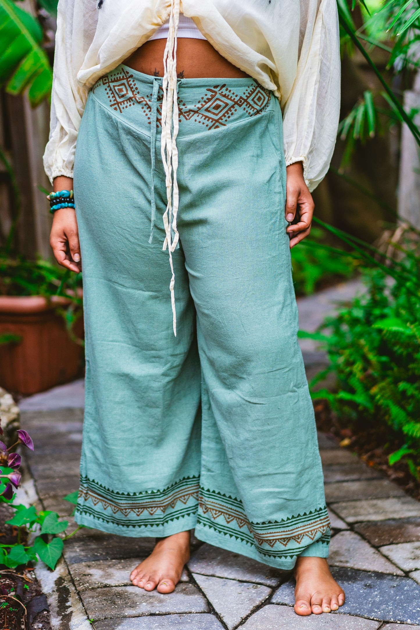 Desert Rose Block Print Pants