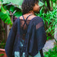Desert Rose Woven Block Print Poncho
