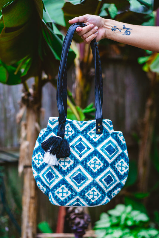 Block Print Tassel Bag