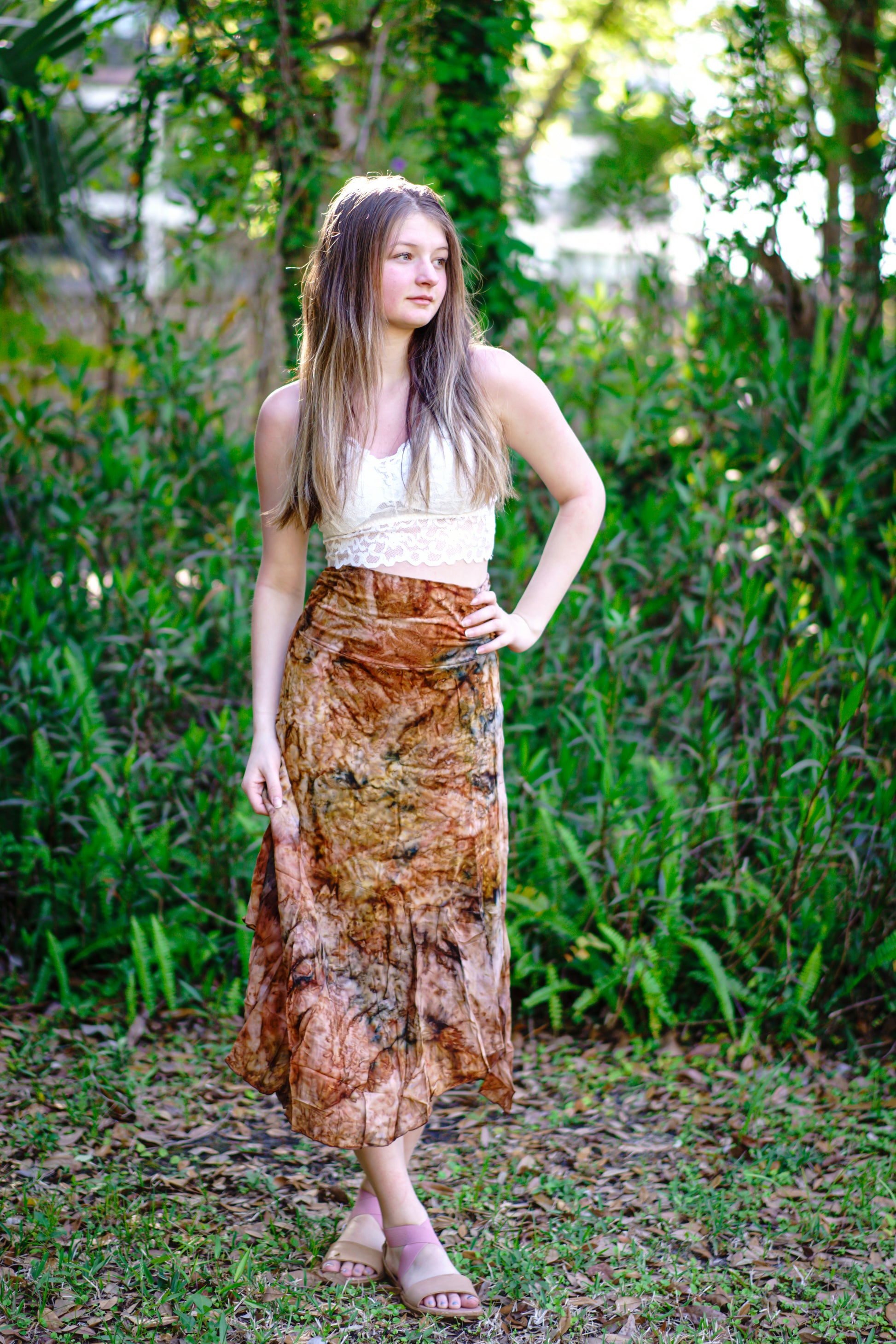 Smokey Tie Dye Asymmetrical Skirt – Midnight Sun