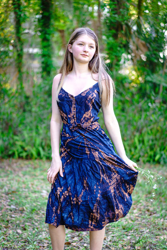 Tie Dyed Button Dress