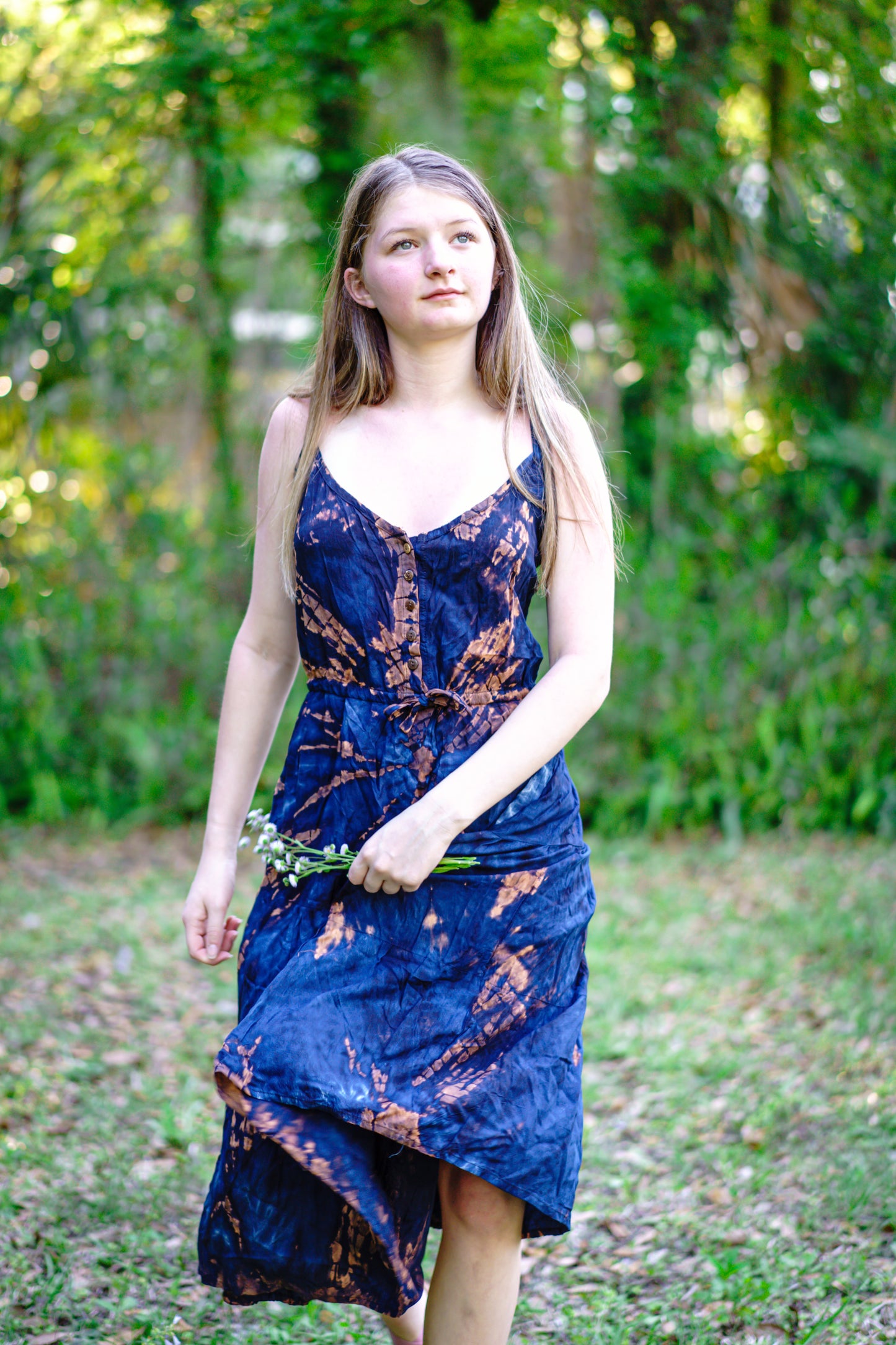 Tie Dyed Button Dress