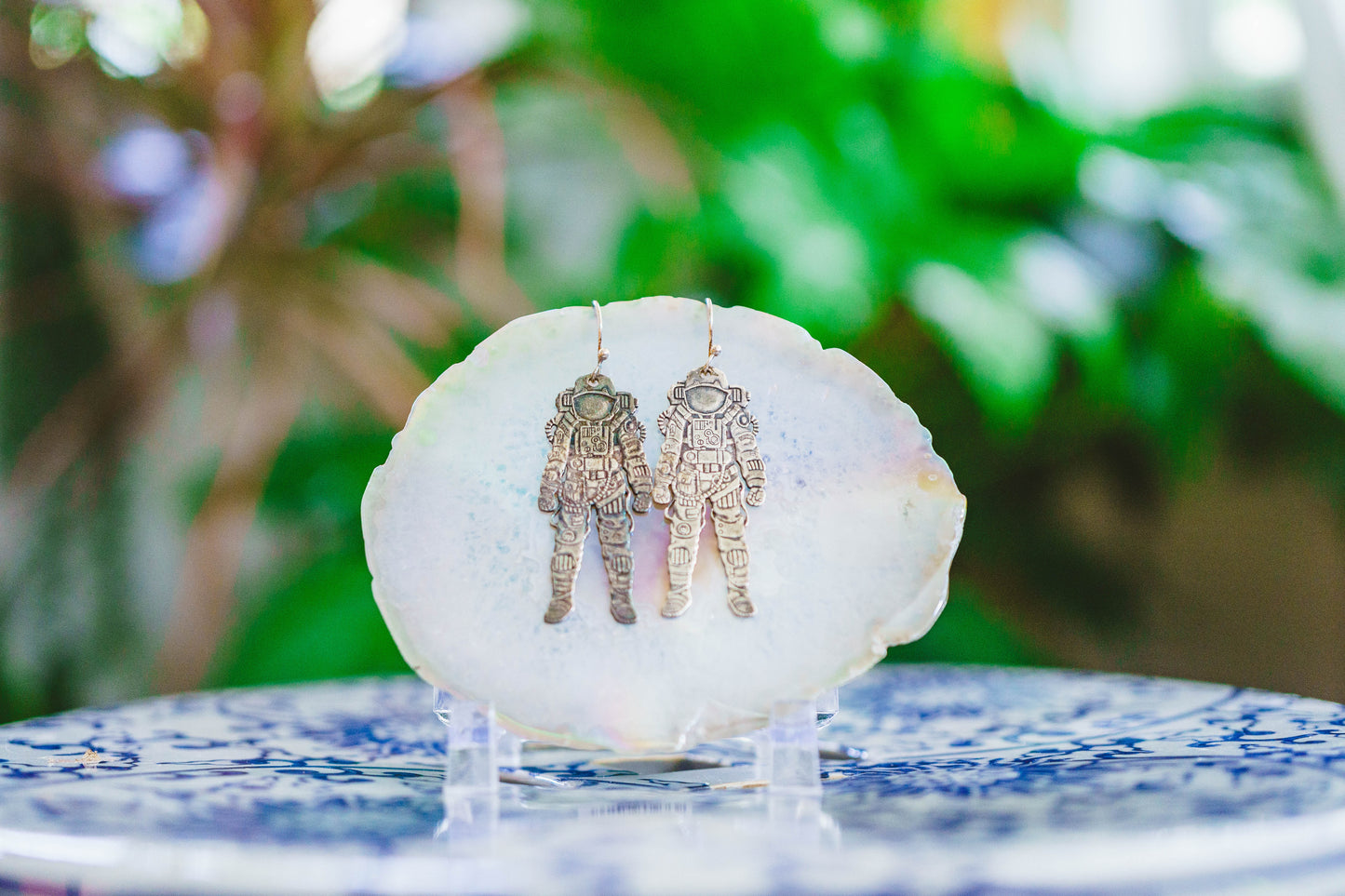 Spaceman Earrings by Carlos Montanaro & Crystal Rivera