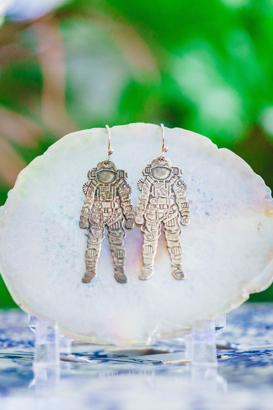 Spaceman Earrings by Carlos Montanaro & Crystal Rivera