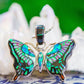 Inlaid Gemstone Butterfly Pendants by David Freeland