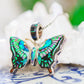 Inlaid Gemstone Butterfly Pendants by David Freeland