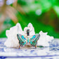 Inlaid Gemstone Butterfly Pendants by David Freeland