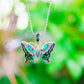 Inlaid Gemstone Butterfly Pendants by David Freeland