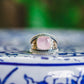 Sterling Silver Square Gemstone Hammered Rings