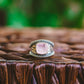 Sterling Silver Square Gemstone Hammered Rings
