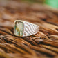 Sterling Silver Gemstone Wave Design Rings