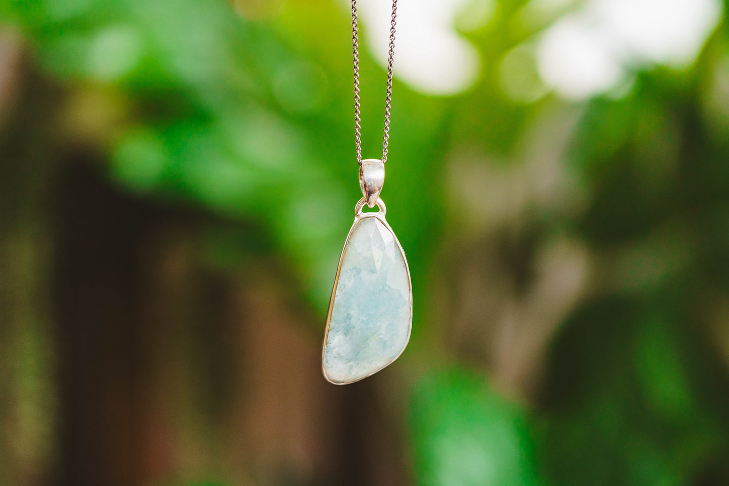 Sterling Silver Aquamarine Pendants