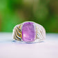 Sterling Silver Gemstone Wave Design Rings