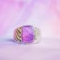 Sterling Silver Gemstone Wave Design Rings