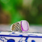 Sterling Silver Gemstone Wave Design Rings