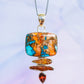 Spiny Oyster Shell Turquoise Pendants