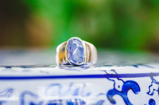 Sterling Silver Raw Tanzanite Rings