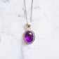Sterling Silver Teardrop Amethyst Pendants