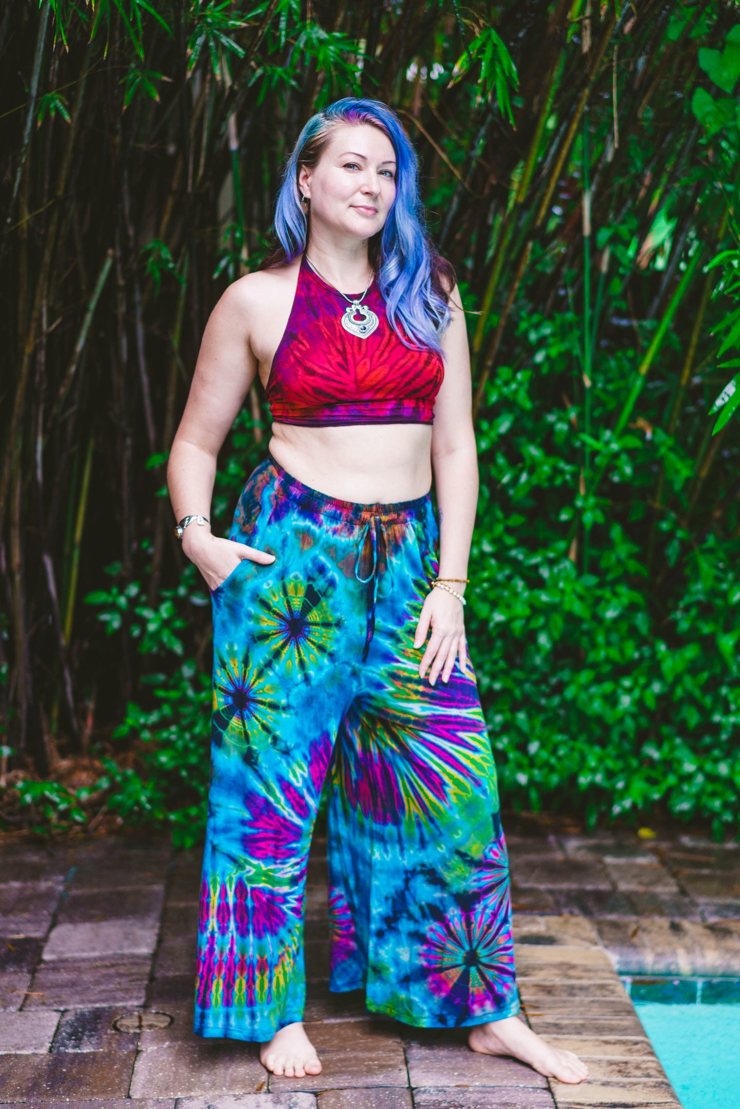 Tie Dyed Wide Leg Pants