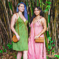 Tie Dyed Striped Slit Sundress