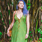 Tie Dyed Striped Slit Sundress