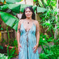 Tie Dyed Striped Slit Sundress