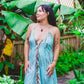 Tie Dyed Striped Slit Sundress