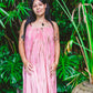 Tie Dyed Striped Drawstring Sundress