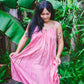 Tie Dyed Striped Drawstring Sundress