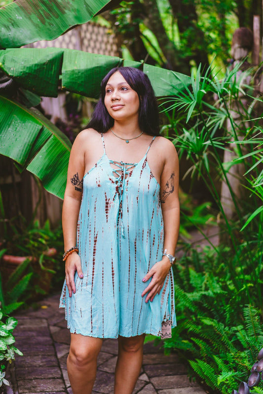 Tie Dyed Striped Sundress