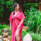 Tie Dyed Striped Maxi Kaftan Dress