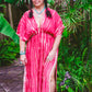 Tie Dyed Striped Maxi Kaftan Dress