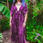 Tie Dyed Striped Maxi Kaftan Dress