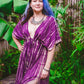 Tie Dyed Striped Maxi Kaftan Dress