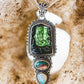 Ganesh Moldavite & Opal Pendants