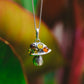 Sterling Silver Amber Mushroom Pendant