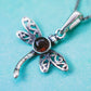 Sterling Silver Amber Dragonfly Pendants
