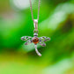 Sterling Silver Amber Dragonfly Pendants