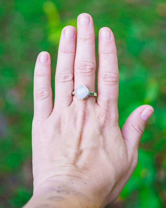 Sterling Silver Moonstone Royal Ring