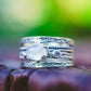 Sterling Silver Oval Triple Moonstone Flower Band Ring