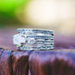 Sterling Silver Oval Triple Moonstone Flower Band Ring