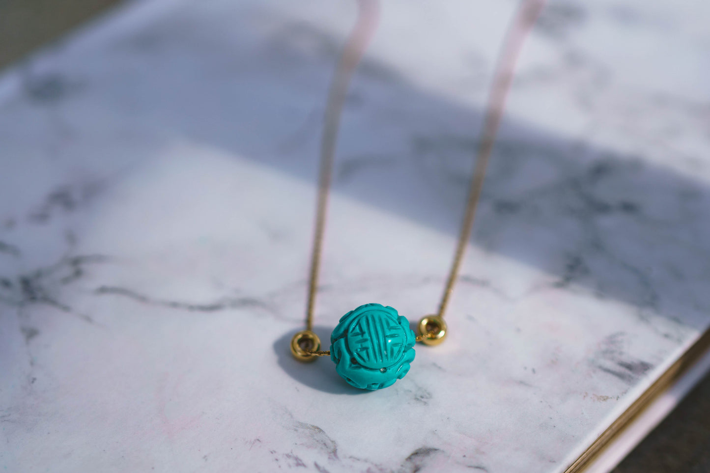 Turquoise Longevity Gold Filled Necklace