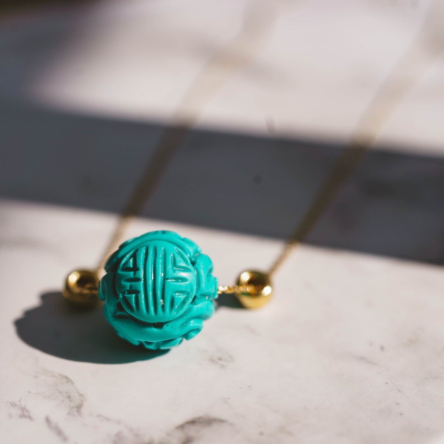 Turquoise Longevity Gold Filled Necklace