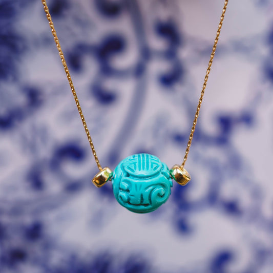 Turquoise Longevity Gold Filled Necklace