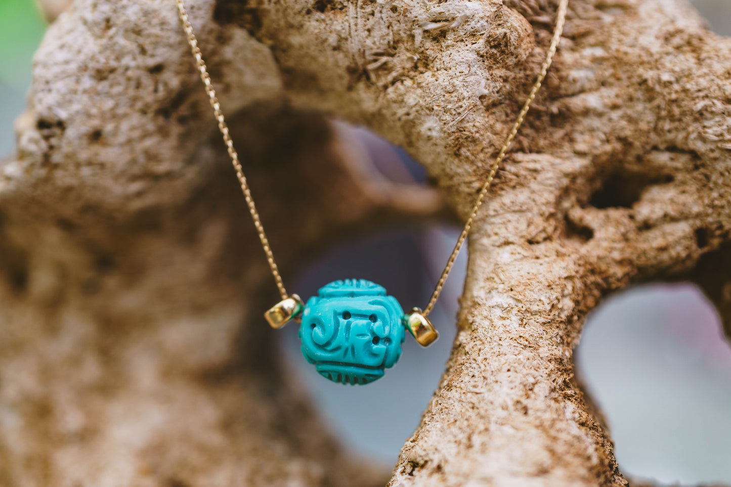 Turquoise Longevity Gold Filled Necklace